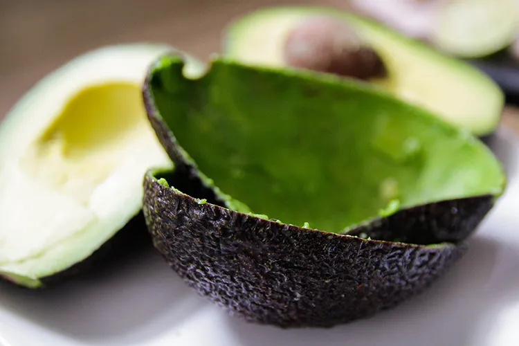 aguacate cáscara residuo