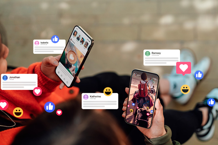ilustración de los comentarios en redes sociales
