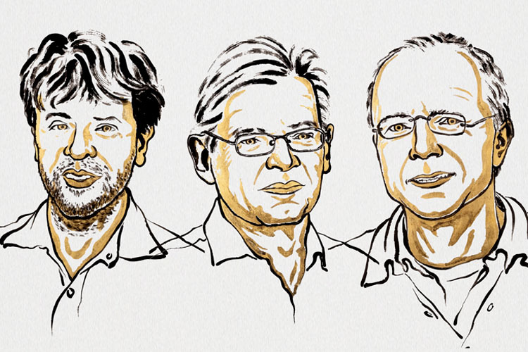 Karl Deisseroth, Peter Hegemann y Georg Nagel, ganadores del premio Nobel de Fisiología o Medicina en 2026.
