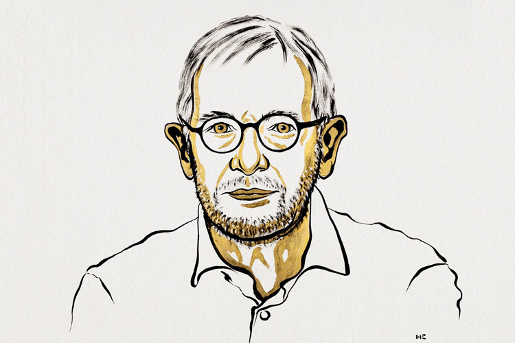 Ilustración del rostro de Francis Halzen, Premio Nobel de Física 2026.