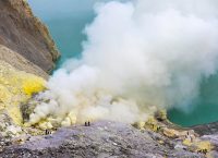 Fotografía de una mina de sulfuro