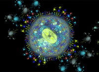 representacion colorida de coronavirus