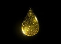 ilustración de una gota de aceite de oliva