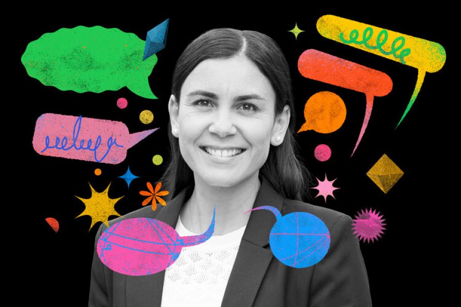 Ilustración con rostro de Mary Carmen Peloche