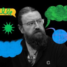 Ilustración con la foto del autor