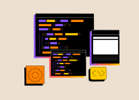 Ilustración de código de programación