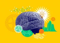 ilustración de un cerebro y tuercas