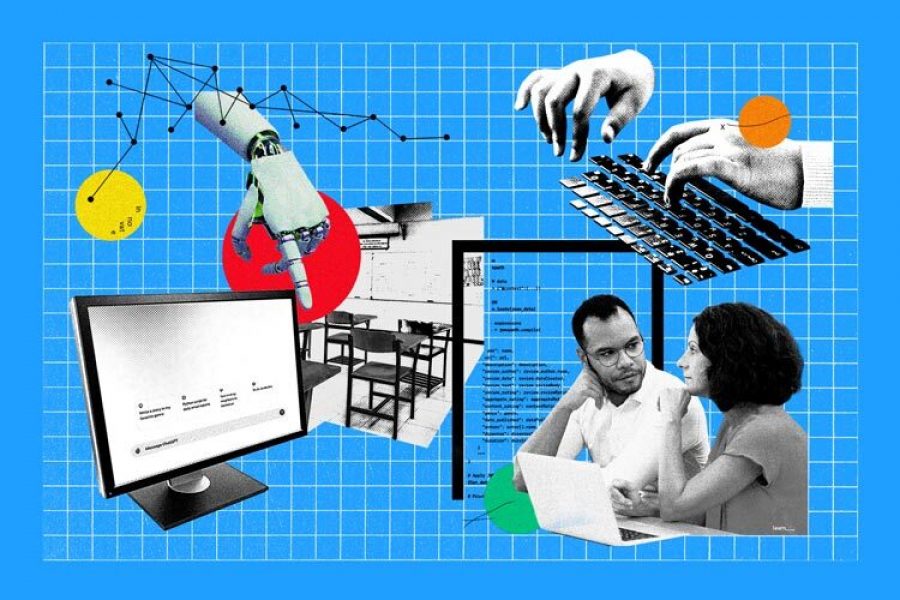 Hoy en día, la Inteligencia Artificial está presente en todas partes, por eso es importante cuestionarla y aprender a diseñarla. (Ilustración: Blair Frame)