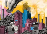 ilustración colorida de edificios