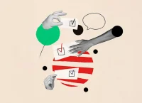 collage de ilustraciones sobre elecciones y diálogo