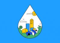 Ilustración sobre el concepto de agua segura para su consumo.