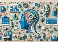 Ilustración del concepto de inteligencia artificial en la educación.