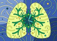 ilustración de unos pulmones infectados de sars-cov-2