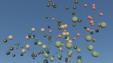Ilustración de microparticulas