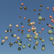 Ilustración de microparticulas