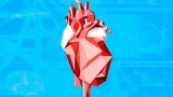 Ilustración de un corazón al estilo origami