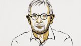 Ilustración del rostro de Francis Halzen, Premio Nobel de Física 2026.