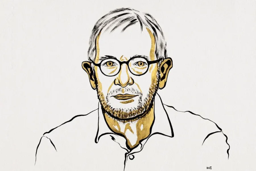 Ilustración del rostro de Francis Halzen, Premio Nobel de Física 2026.