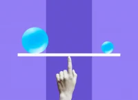 Ilustracion de una balanza sostenida con un dedo de la mano