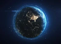 Imagen del planeta Tierra conectado a nivel mundial.