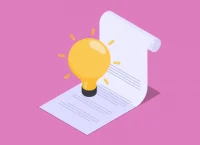 Ilustración sobre una idea sobre el papel y la propiedad intelectual