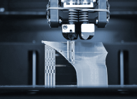 Acercamiento del mecanismo de impresión 3D