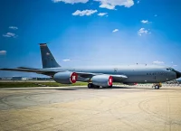 Avión en exhibición en la feria aeroespacial FAMEX 2023