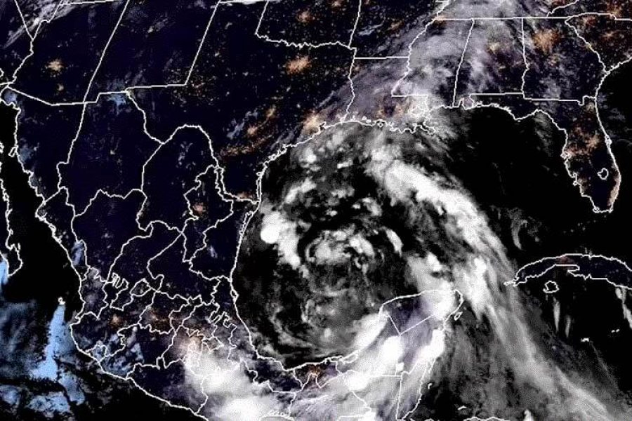 Esta vista muestra el curso de la tormenta tropical Alberto que golpea en San Pedro Garza García, México, el 20 de junio de 2024