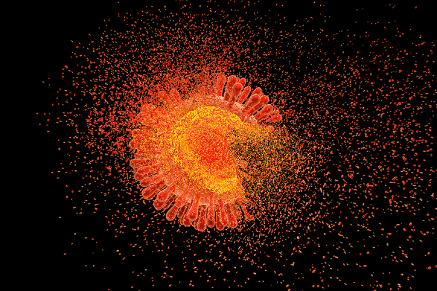 imagen conceptual del virus del vih