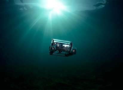 foto de un robot autónomo acuático