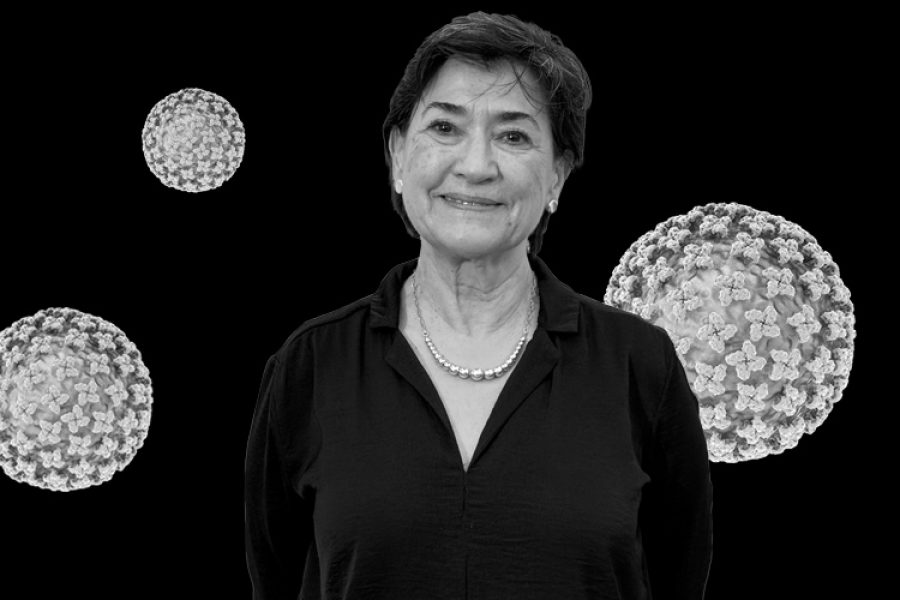 Susana López Charretón es viróloga e investigadora del Instituto de Biotecnología de la UNAM. (Foto: Jorge Valdés. Ilustración: Getty images.)